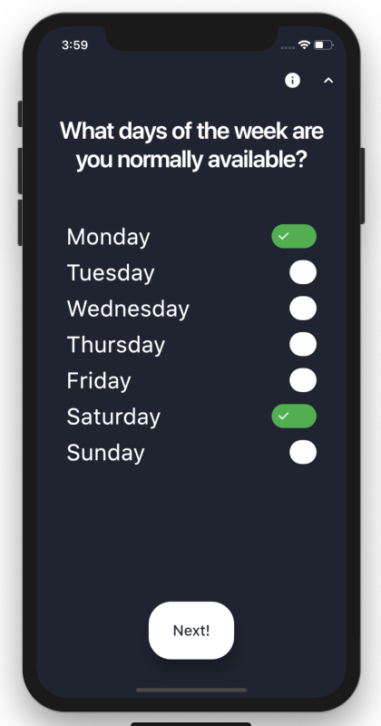 Basic availability selection