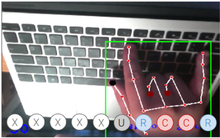 flat rockstar sign gesture