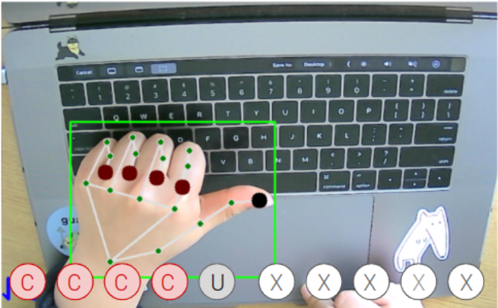 left thumb extended gesture
