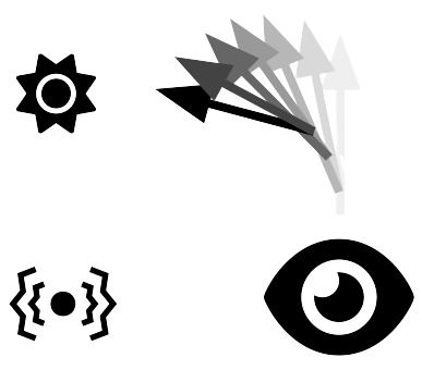 Visualisation of a leftward haptic nudge