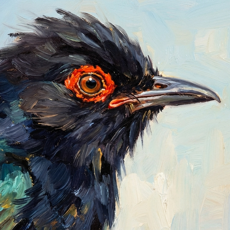 Image generated from a 128-word description of the bird