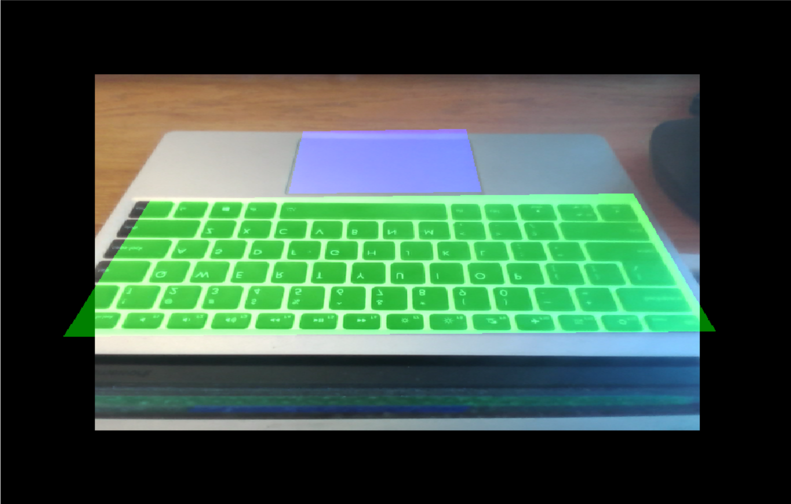 highlighted overlay on keyboard